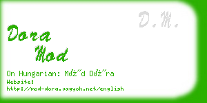 dora mod business card